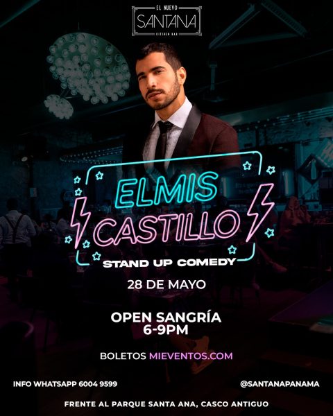 Jueves 28 de mayo stand up comedy Elmis Castillo