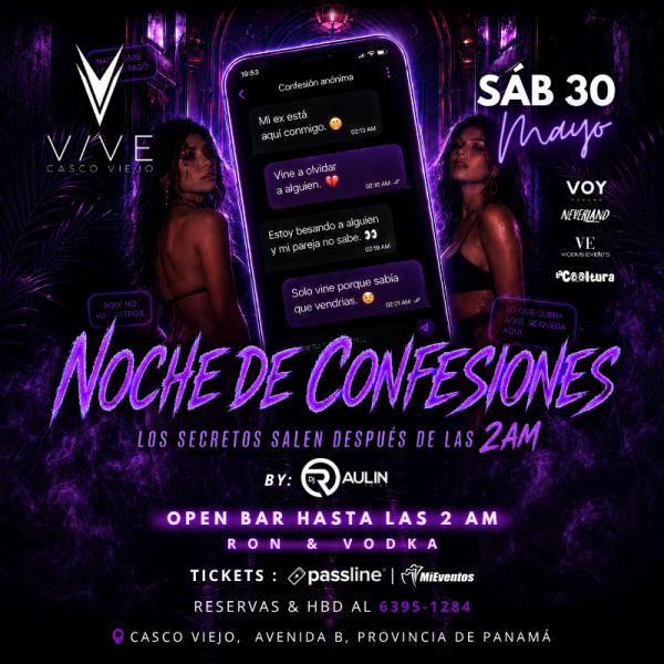 NOCHE DE CONFESIONES 😈 | VIVE CASCO | OPEN BAR HASTA LAS 2AM 📱